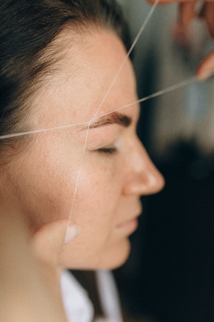 Eyebrow threading service at Classic Beauty and Hair in Launceston